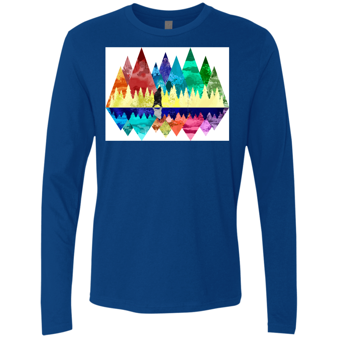 T-Shirts Royal / S Bear Color Forest Men's Premium Long Sleeve
