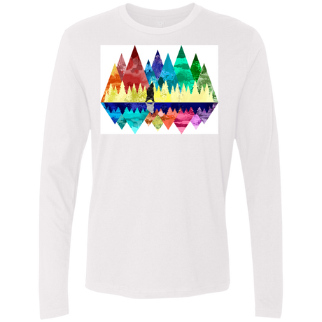 T-Shirts White / S Bear Color Forest Men's Premium Long Sleeve