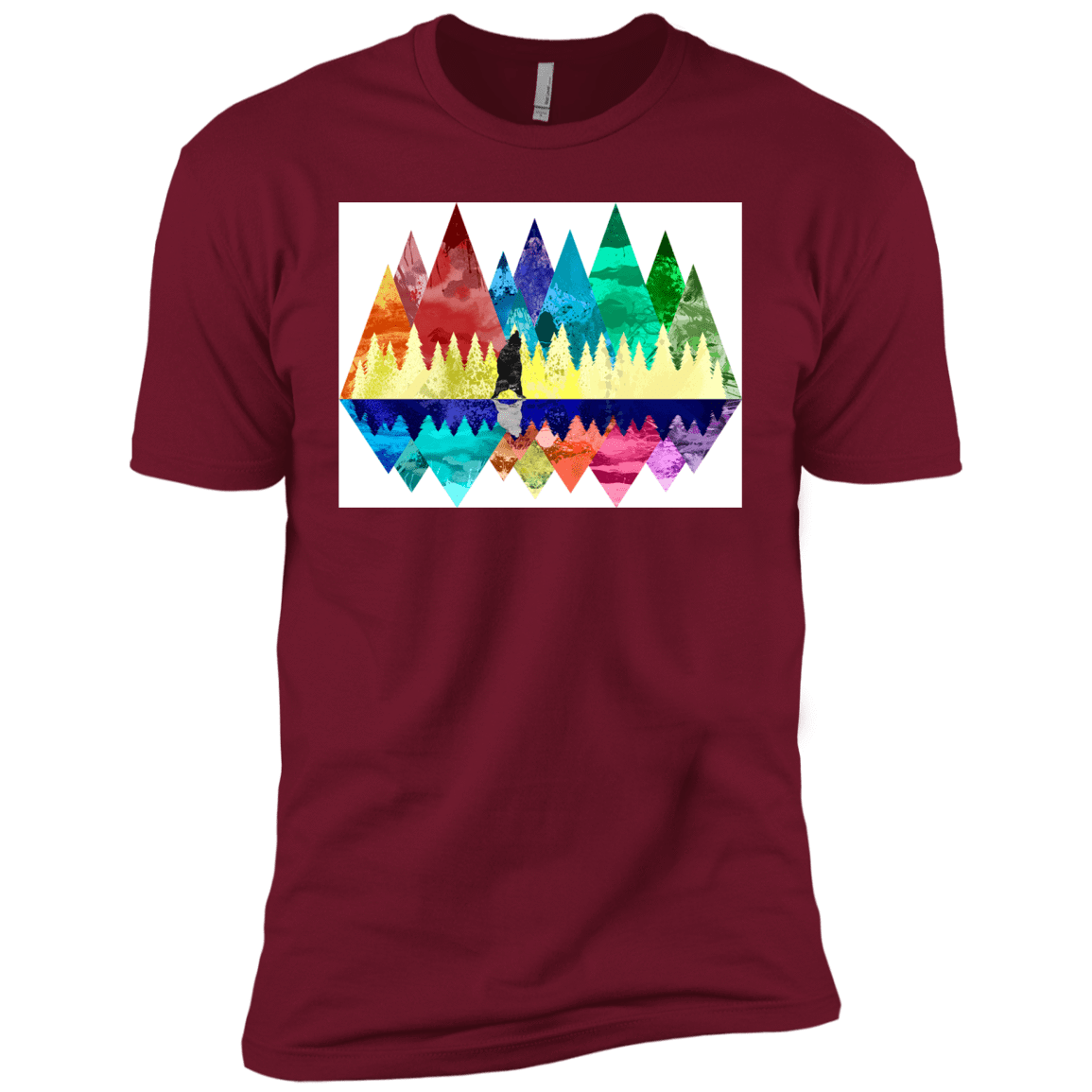 T-Shirts Cardinal / X-Small Bear Color Forest Men's Premium T-Shirt