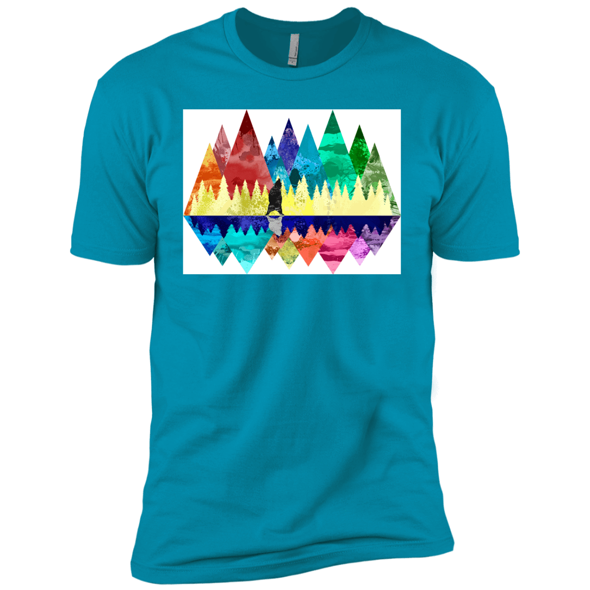 T-Shirts Turquoise / X-Small Bear Color Forest Men's Premium T-Shirt