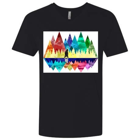 T-Shirts Black / X-Small Bear Color Forest Men's Premium V-Neck