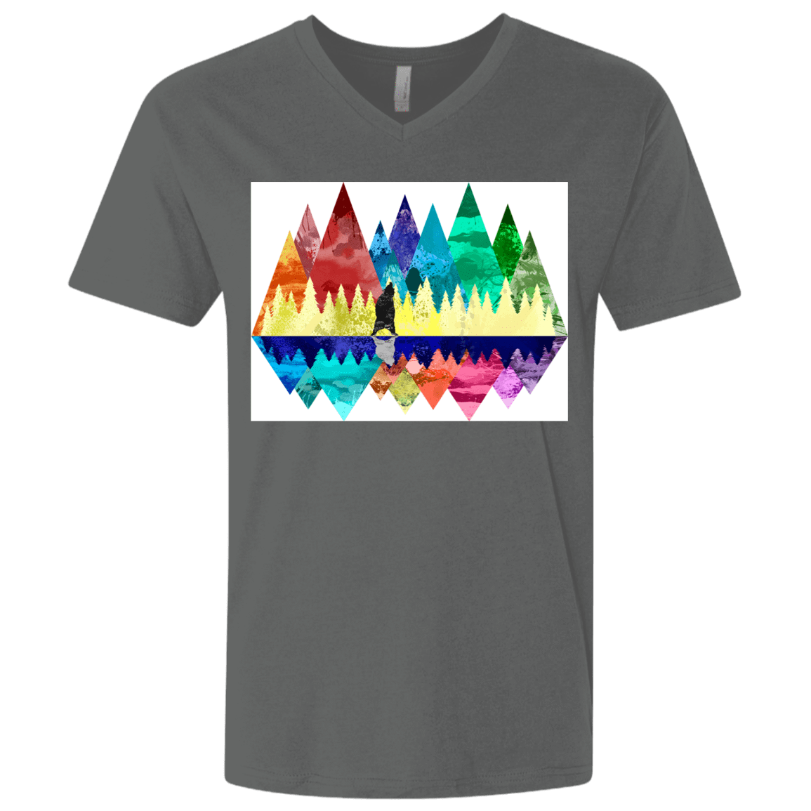 T-Shirts Heavy Metal / X-Small Bear Color Forest Men's Premium V-Neck