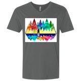 T-Shirts Heavy Metal / X-Small Bear Color Forest Men's Premium V-Neck