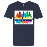 T-Shirts Midnight Navy / X-Small Bear Color Forest Men's Premium V-Neck