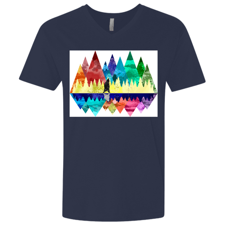 T-Shirts Midnight Navy / X-Small Bear Color Forest Men's Premium V-Neck