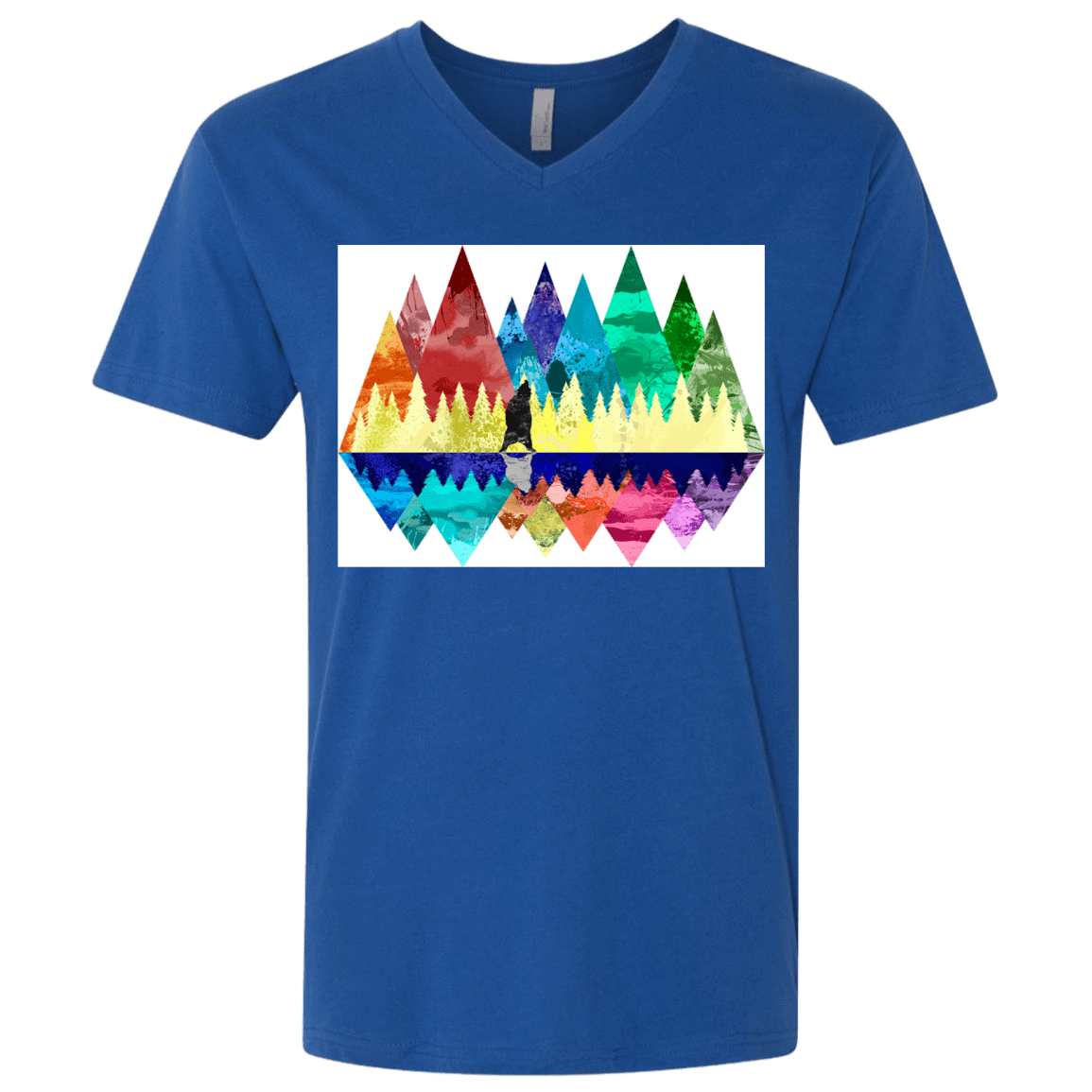 T-Shirts Royal / X-Small Bear Color Forest Men's Premium V-Neck