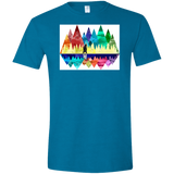 T-Shirts Antique Sapphire / S Bear Color Forest Men's Semi-Fitted Softstyle