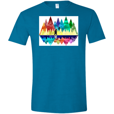 T-Shirts Antique Sapphire / S Bear Color Forest Men's Semi-Fitted Softstyle