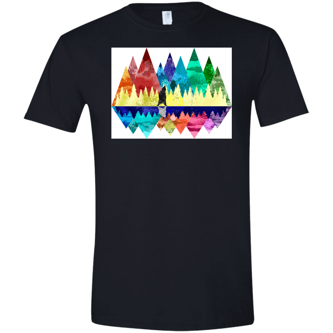 T-Shirts Black / X-Small Bear Color Forest Men's Semi-Fitted Softstyle