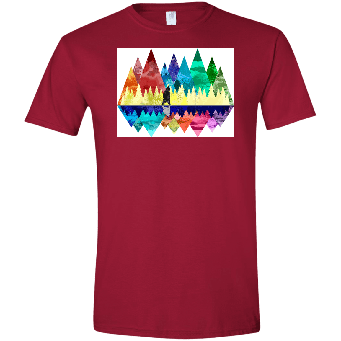 T-Shirts Cardinal Red / S Bear Color Forest Men's Semi-Fitted Softstyle