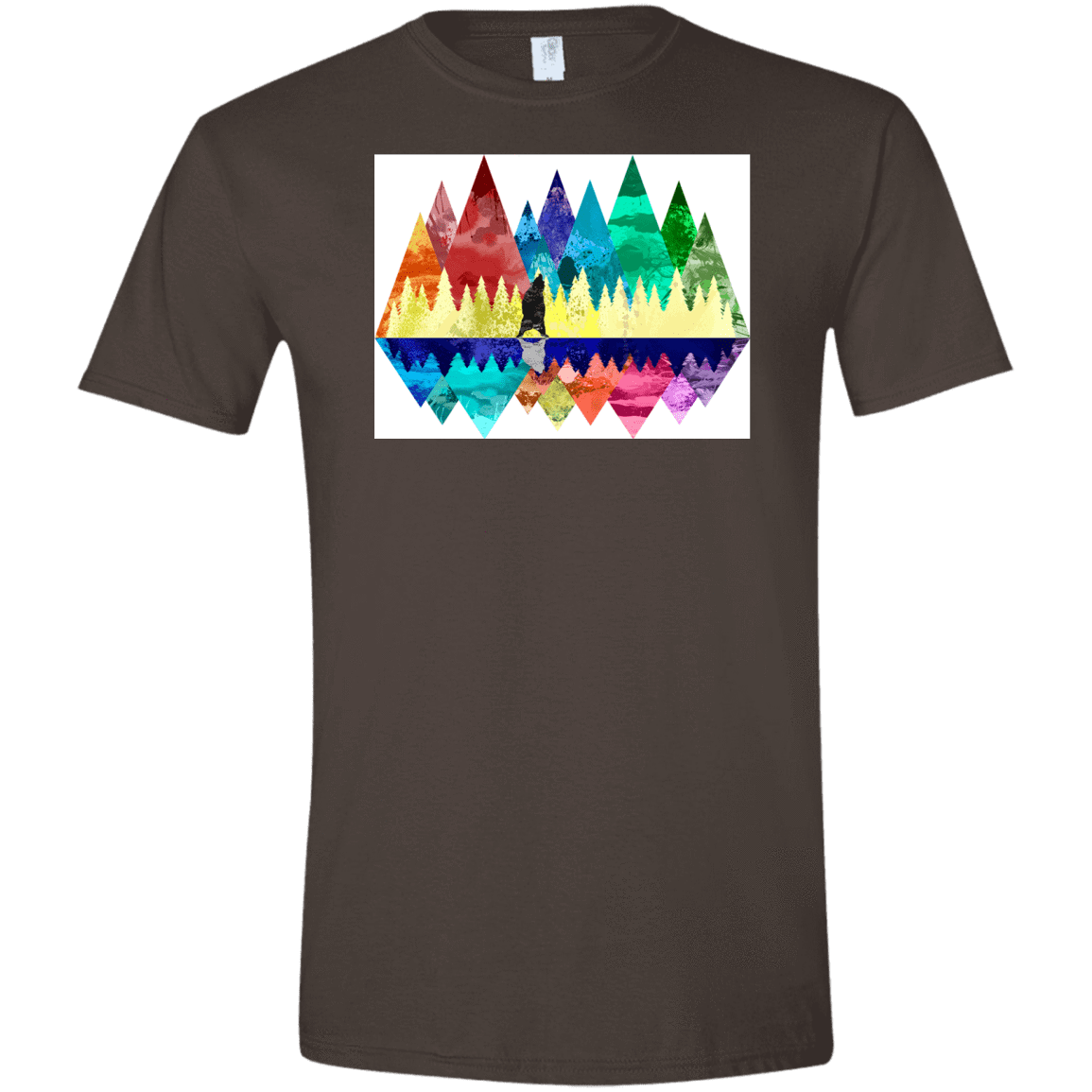 T-Shirts Dark Chocolate / S Bear Color Forest Men's Semi-Fitted Softstyle