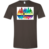 T-Shirts Dark Chocolate / S Bear Color Forest Men's Semi-Fitted Softstyle