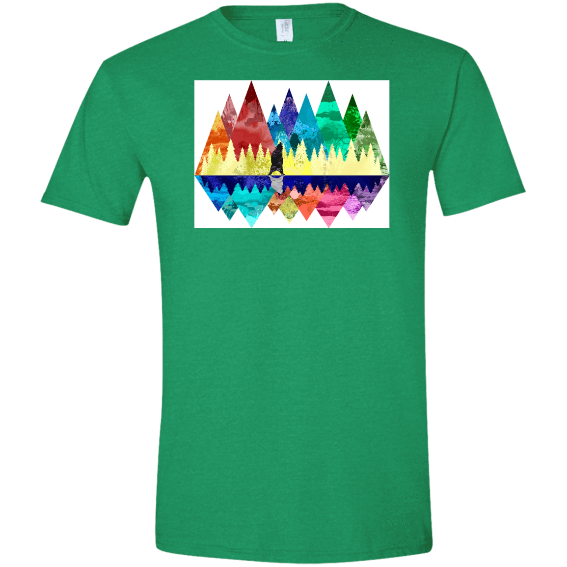 T-Shirts Heather Irish Green / S Bear Color Forest Men's Semi-Fitted Softstyle