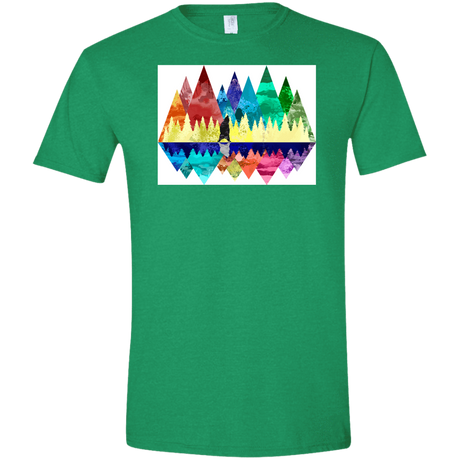 T-Shirts Heather Irish Green / S Bear Color Forest Men's Semi-Fitted Softstyle