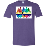 T-Shirts Heather Purple / S Bear Color Forest Men's Semi-Fitted Softstyle