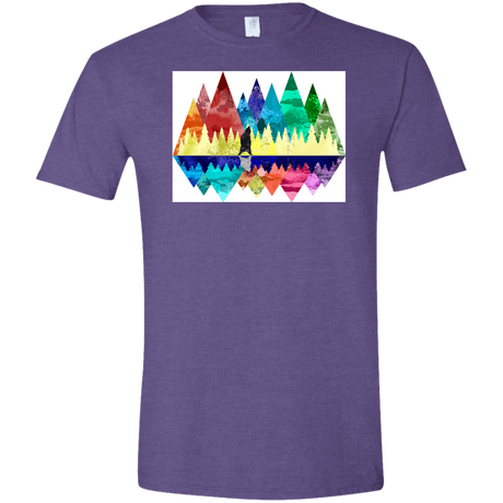 T-Shirts Heather Purple / S Bear Color Forest Men's Semi-Fitted Softstyle