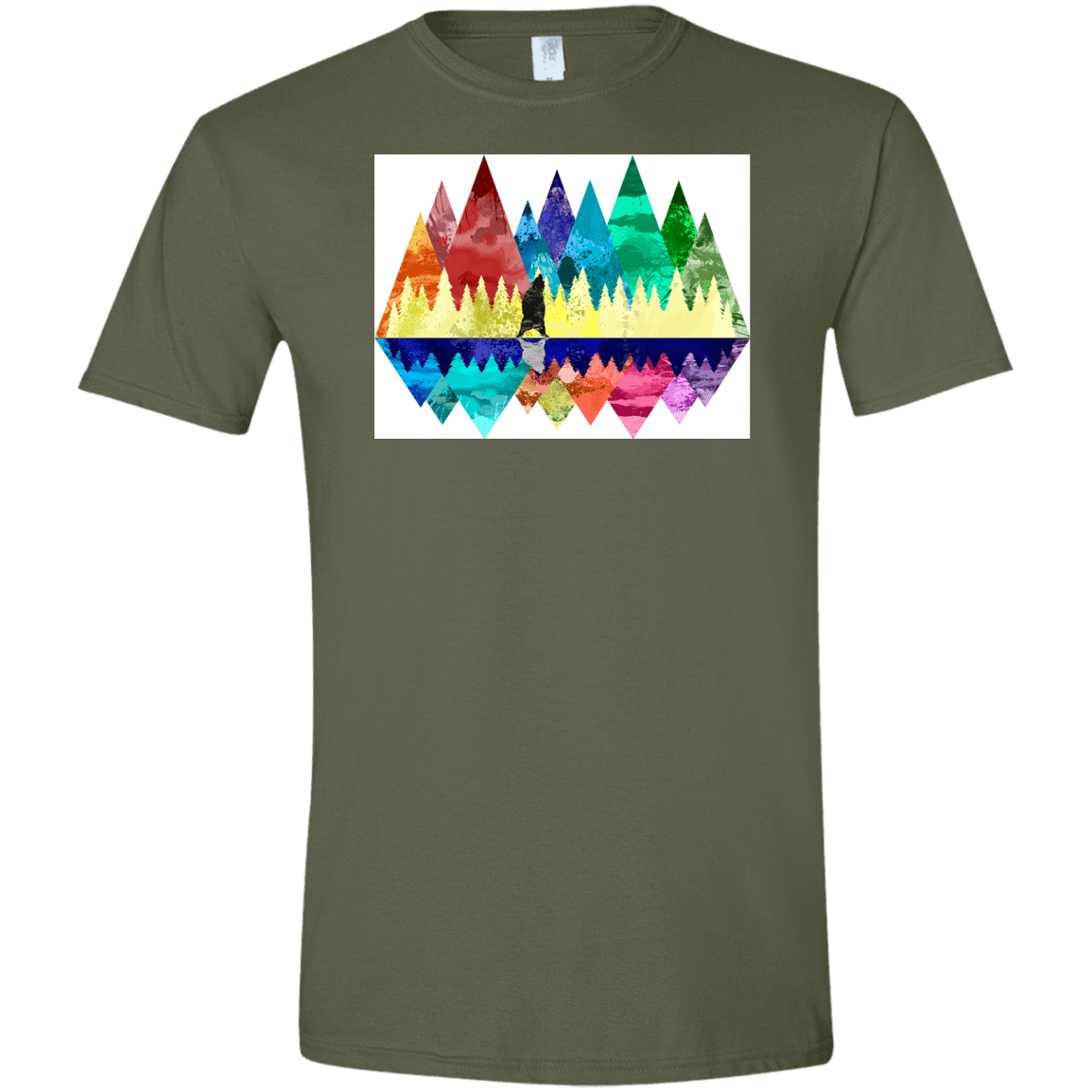 T-Shirts Military Green / S Bear Color Forest Men's Semi-Fitted Softstyle