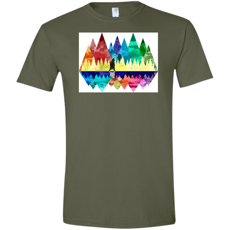 T-Shirts Military Green / S Bear Color Forest Men's Semi-Fitted Softstyle