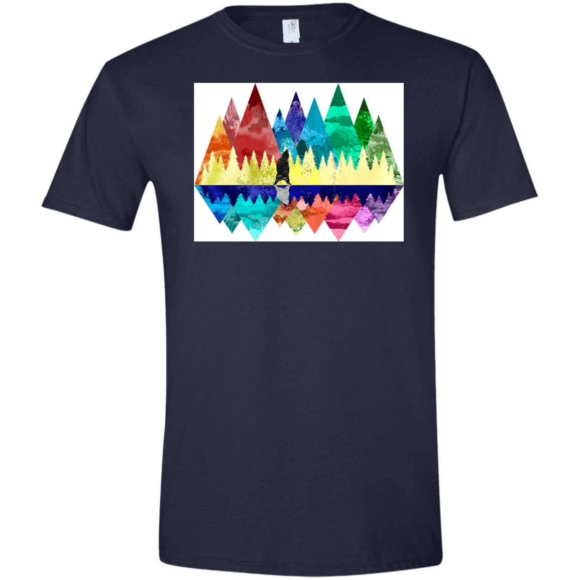 T-Shirts Navy / X-Small Bear Color Forest Men's Semi-Fitted Softstyle