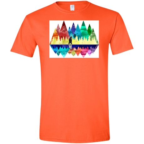 T-Shirts Orange / S Bear Color Forest Men's Semi-Fitted Softstyle