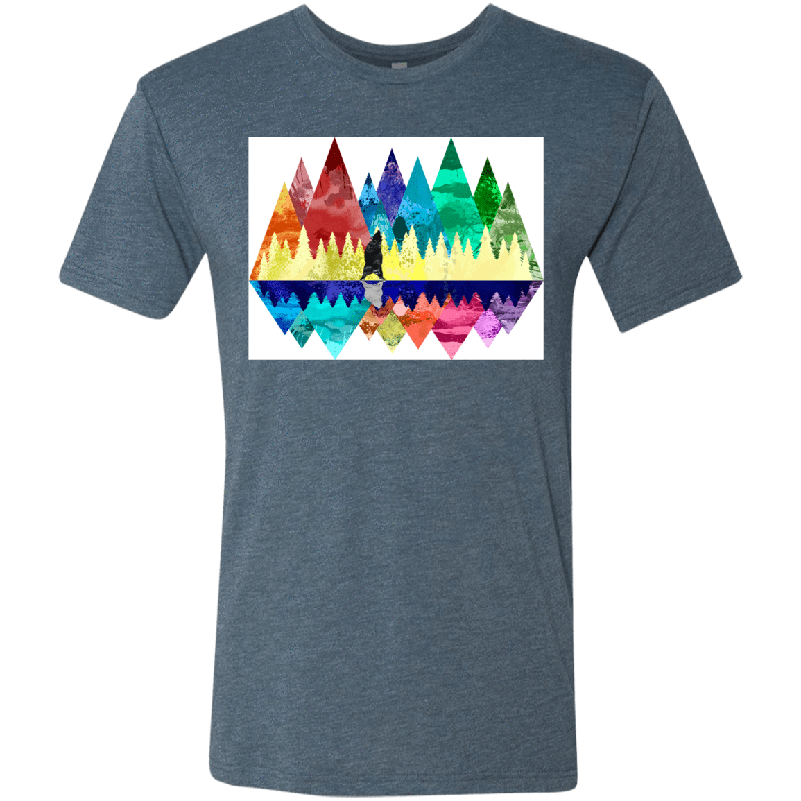 T-Shirts Indigo / S Bear Color Forest Men's Triblend T-Shirt