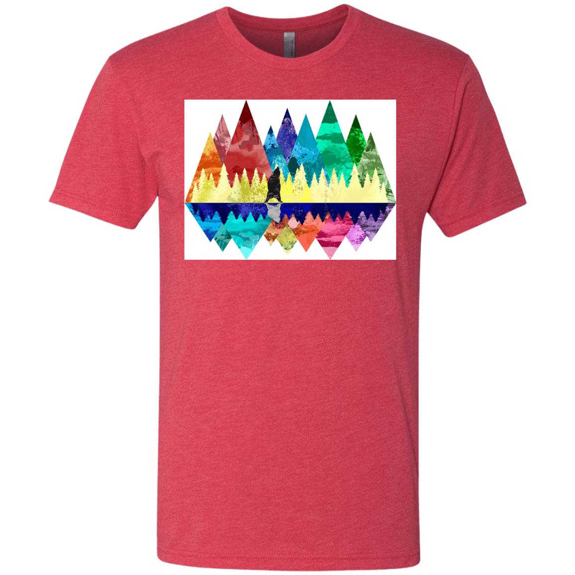 T-Shirts Vintage Red / S Bear Color Forest Men's Triblend T-Shirt