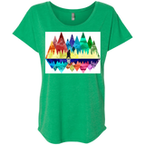 T-Shirts Envy / X-Small Bear Color Forest Triblend Dolman Sleeve