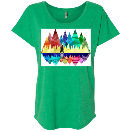 T-Shirts Envy / X-Small Bear Color Forest Triblend Dolman Sleeve