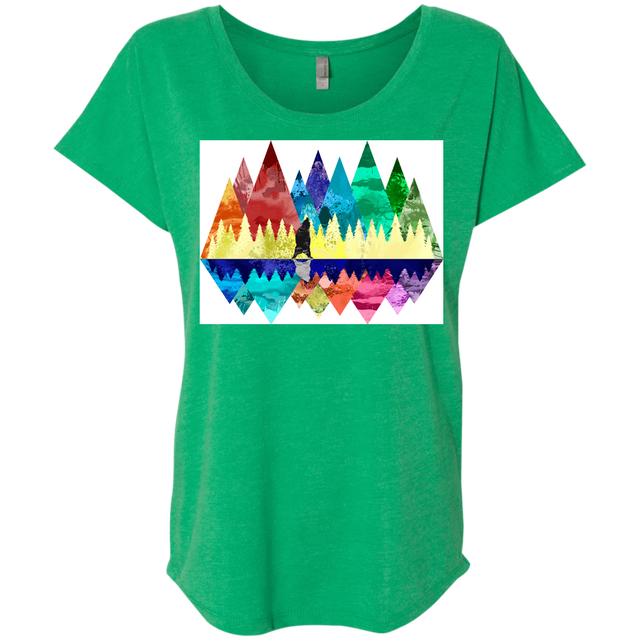 T-Shirts Envy / X-Small Bear Color Forest Triblend Dolman Sleeve