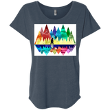 T-Shirts Indigo / X-Small Bear Color Forest Triblend Dolman Sleeve