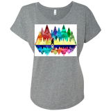 T-Shirts Premium Heather / X-Small Bear Color Forest Triblend Dolman Sleeve