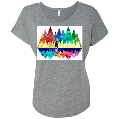 T-Shirts Premium Heather / X-Small Bear Color Forest Triblend Dolman Sleeve