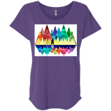 T-Shirts Purple Rush / X-Small Bear Color Forest Triblend Dolman Sleeve