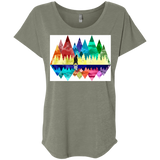 T-Shirts Venetian Grey / X-Small Bear Color Forest Triblend Dolman Sleeve