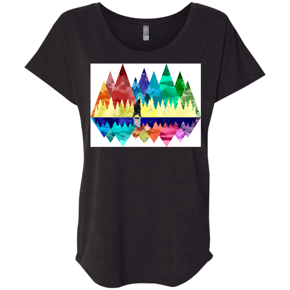 T-Shirts Vintage Black / X-Small Bear Color Forest Triblend Dolman Sleeve