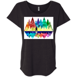 T-Shirts Vintage Black / X-Small Bear Color Forest Triblend Dolman Sleeve