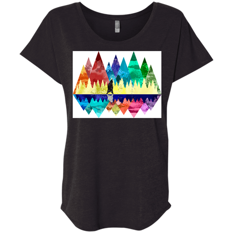 T-Shirts Vintage Black / X-Small Bear Color Forest Triblend Dolman Sleeve