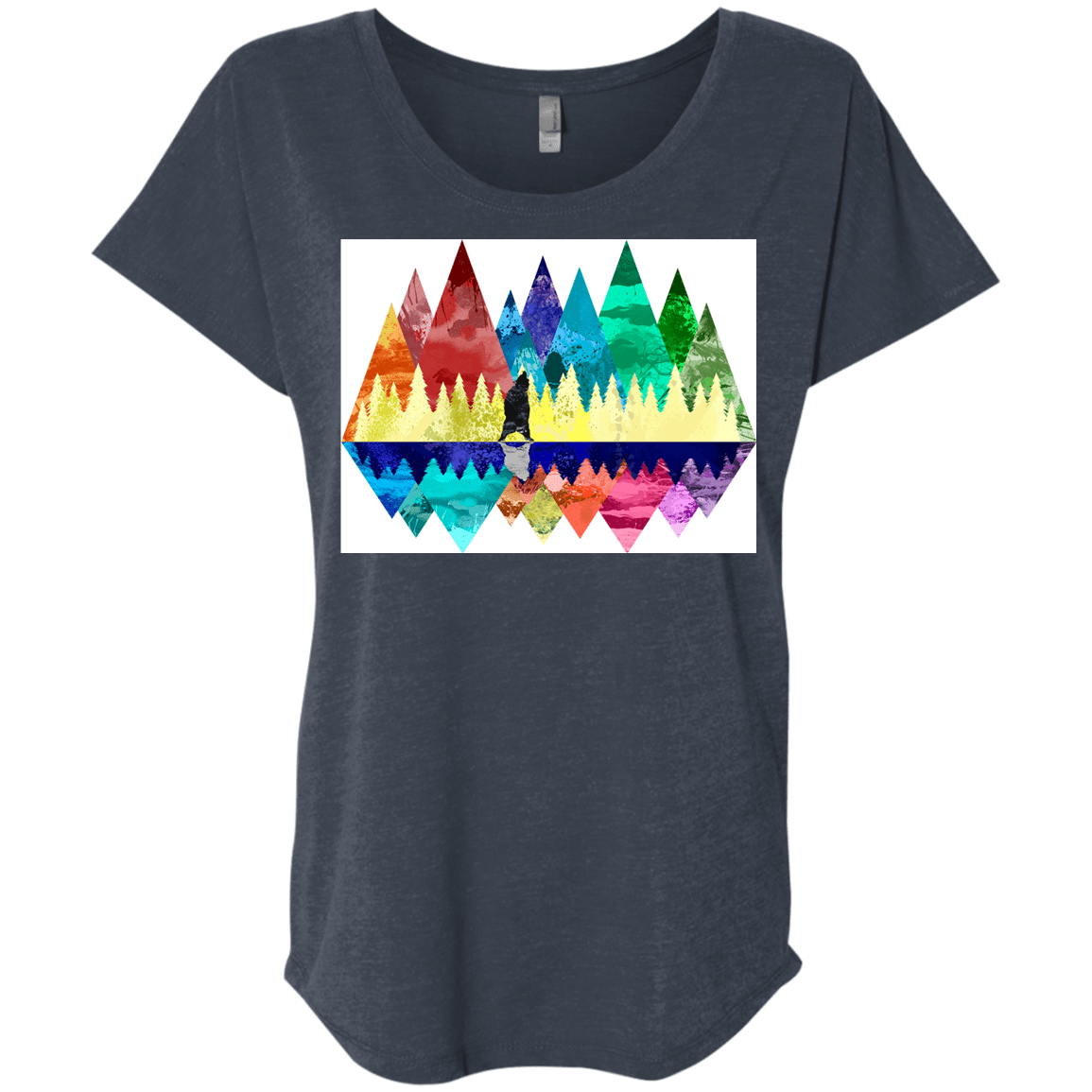 T-Shirts Vintage Navy / X-Small Bear Color Forest Triblend Dolman Sleeve