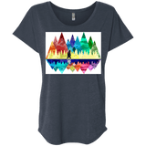 T-Shirts Vintage Navy / X-Small Bear Color Forest Triblend Dolman Sleeve