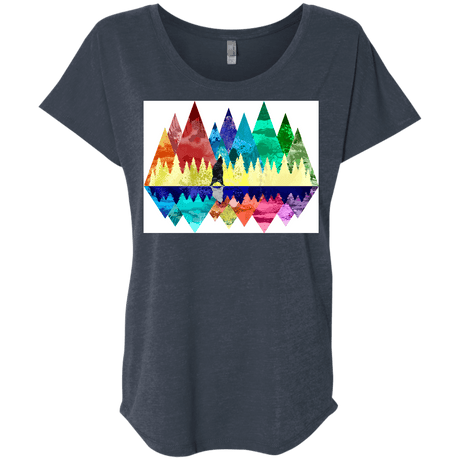 T-Shirts Vintage Navy / X-Small Bear Color Forest Triblend Dolman Sleeve