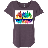 T-Shirts Vintage Purple / X-Small Bear Color Forest Triblend Dolman Sleeve