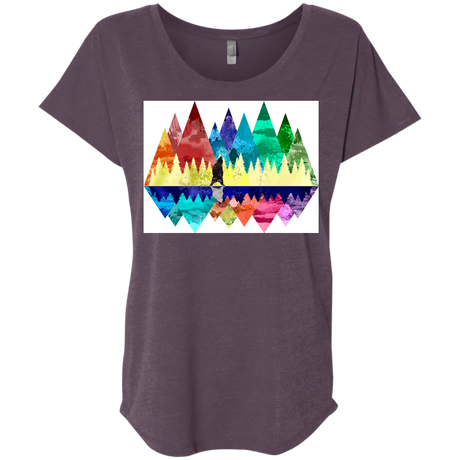 T-Shirts Vintage Purple / X-Small Bear Color Forest Triblend Dolman Sleeve