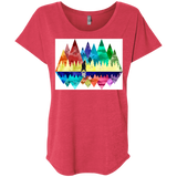 T-Shirts Vintage Red / X-Small Bear Color Forest Triblend Dolman Sleeve