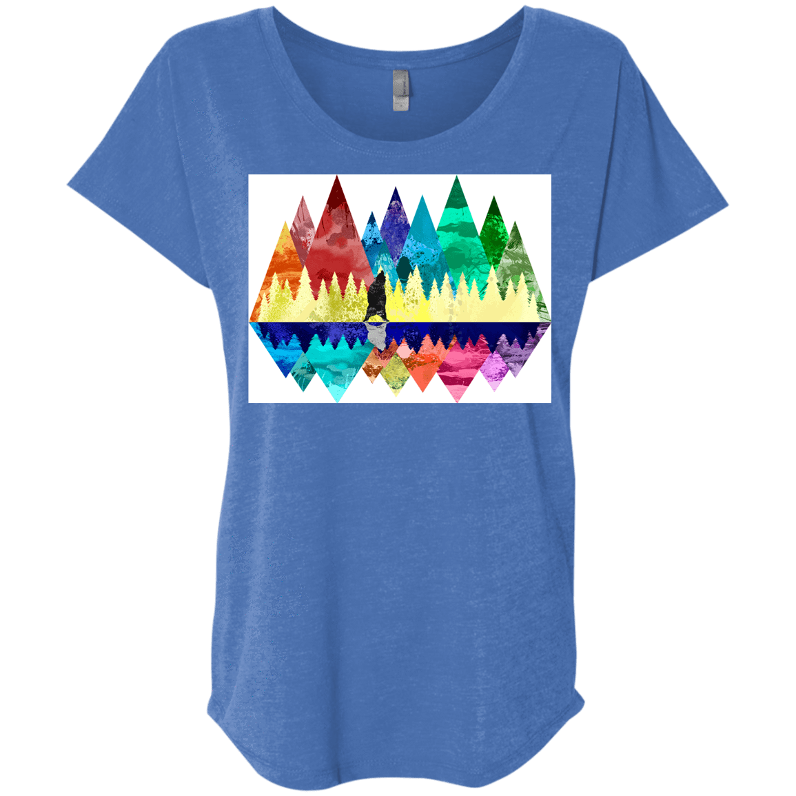 T-Shirts Vintage Royal / X-Small Bear Color Forest Triblend Dolman Sleeve