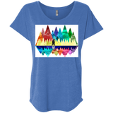 T-Shirts Vintage Royal / X-Small Bear Color Forest Triblend Dolman Sleeve