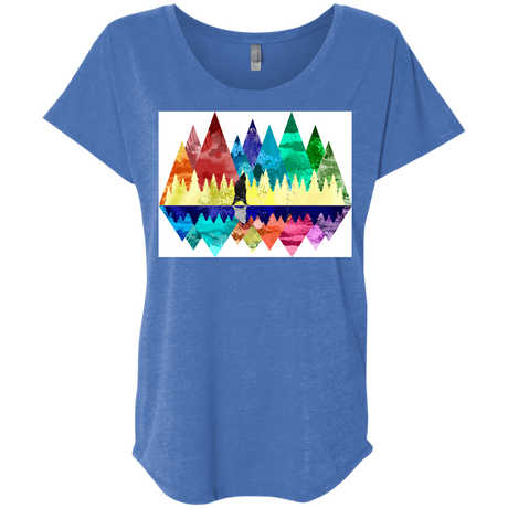 T-Shirts Vintage Royal / X-Small Bear Color Forest Triblend Dolman Sleeve