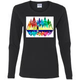 T-Shirts Black / S Bear Color Forest Women's Long Sleeve T-Shirt
