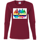 T-Shirts Cardinal / S Bear Color Forest Women's Long Sleeve T-Shirt