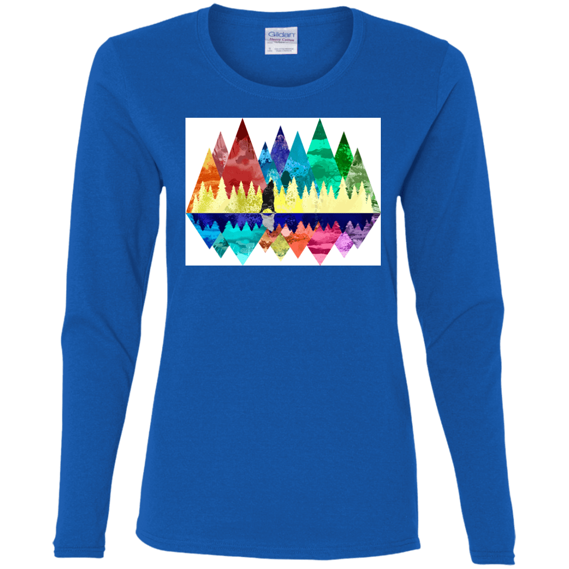 T-Shirts Royal / S Bear Color Forest Women's Long Sleeve T-Shirt