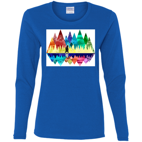 T-Shirts Royal / S Bear Color Forest Women's Long Sleeve T-Shirt